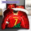 Cristiano Ronaldo Patronen Beddengoed Dekbed Set Woondecoratie Cadeau (1 dekbedovertrek + 2 kussenslopen (zonder vulling))
