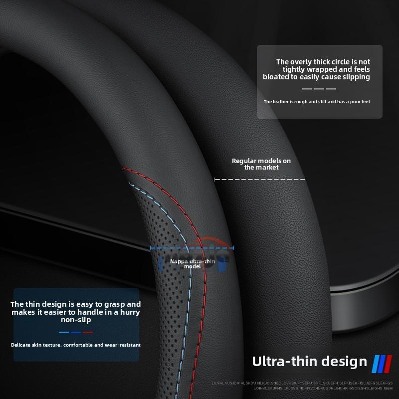 Car Leather Steering Wheel Cover for Volvo XC90 S90 XC60 V90 V60 B4 B5 B6 T4 T5 T6 T8 D4 D5 2012 -2025 Auto Accessories