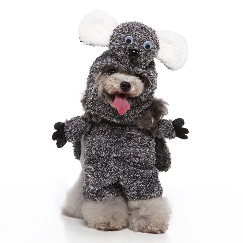 Cozy Stand-up Pet Outfits: Cute Autumn/Winter Cotton Clothes for Dogs and Cats, Christmas Style.