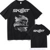 Streetwear Band Skillet Victorious Sort T-shirt Bomuld Rock Mænd Kortærmet Cool T-shirt Hip Hop Unisex Oversize Punk Harajuku Top