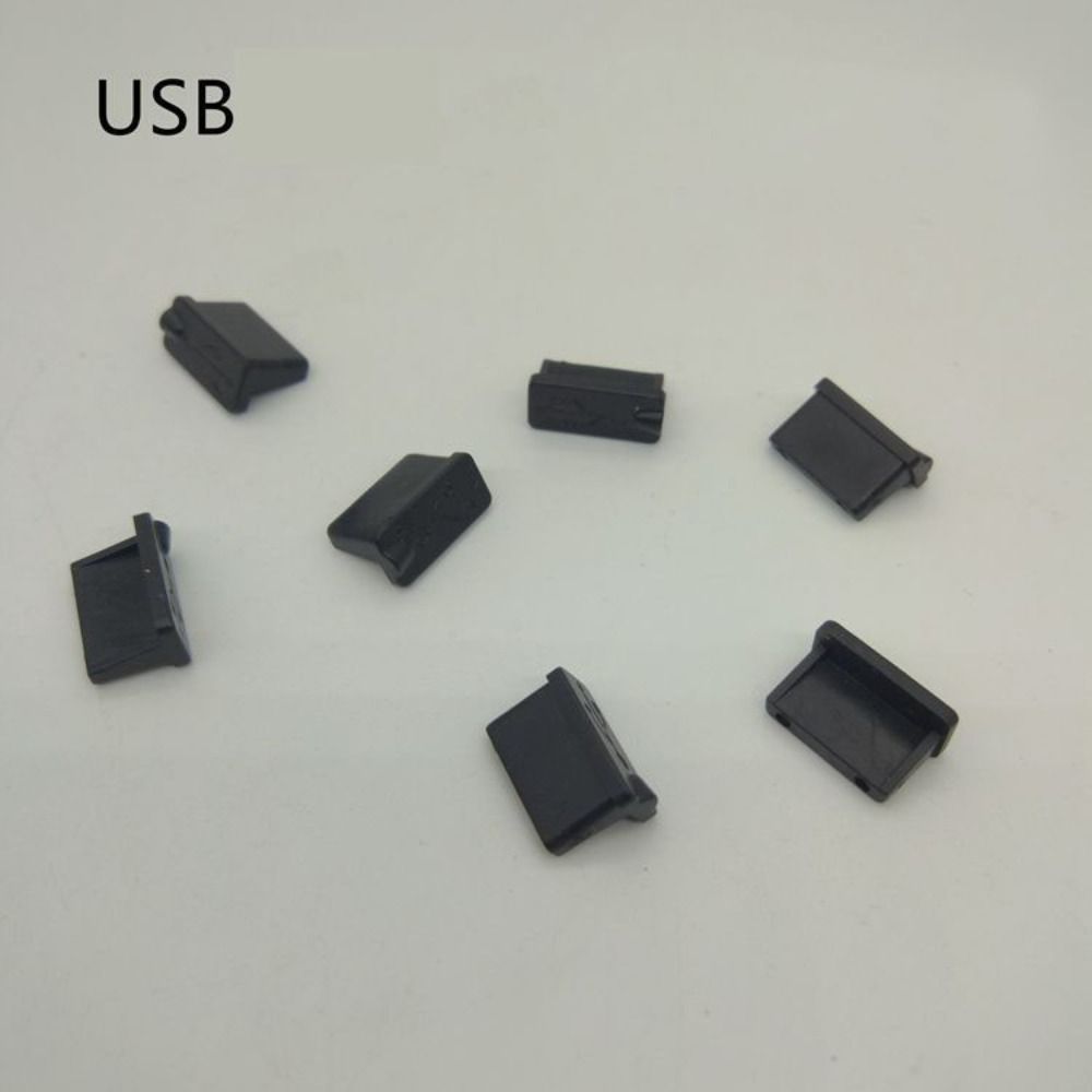20 Pcs 13 X 5 X 8mm USB Female Port Cover Caps Rubber USB Port Plugs Dust Cover