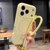 Matt für Magsafe Bonbonfarbe Lanyard Hülle für iPhone 16 17 Pro Max Air 15 14 Plus 12 13 11 Handgelenkschlaufe Flüssigsilikon Hülle