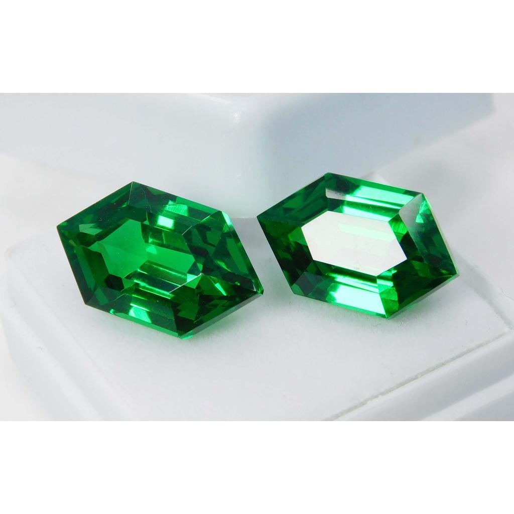 Natural Green Tourmaline Loose Gemstone Fancy Shape 18 ct Certifeid Pair October Birthday Birthstone