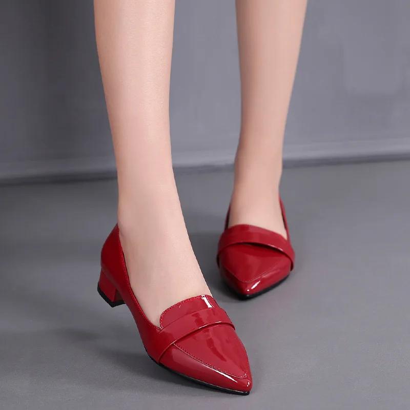 Platte Schoenen Dames 2019 Luxe Designer PU Leer Zwart Dames Flats Lage Instap Zachte Dames Werkschoen Vrouwelijk Zapatos Mujer