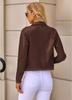 Women Brown Jacket Genuine Lambskin Leather Handmade Stylish Biker Motorcycle