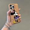 Couple Mickey Minnie Suitable for Apple 17 Mobile Phone Case iPhone16 Drum Bag 15 Leather Pattern 13Pro Anti-drop 12