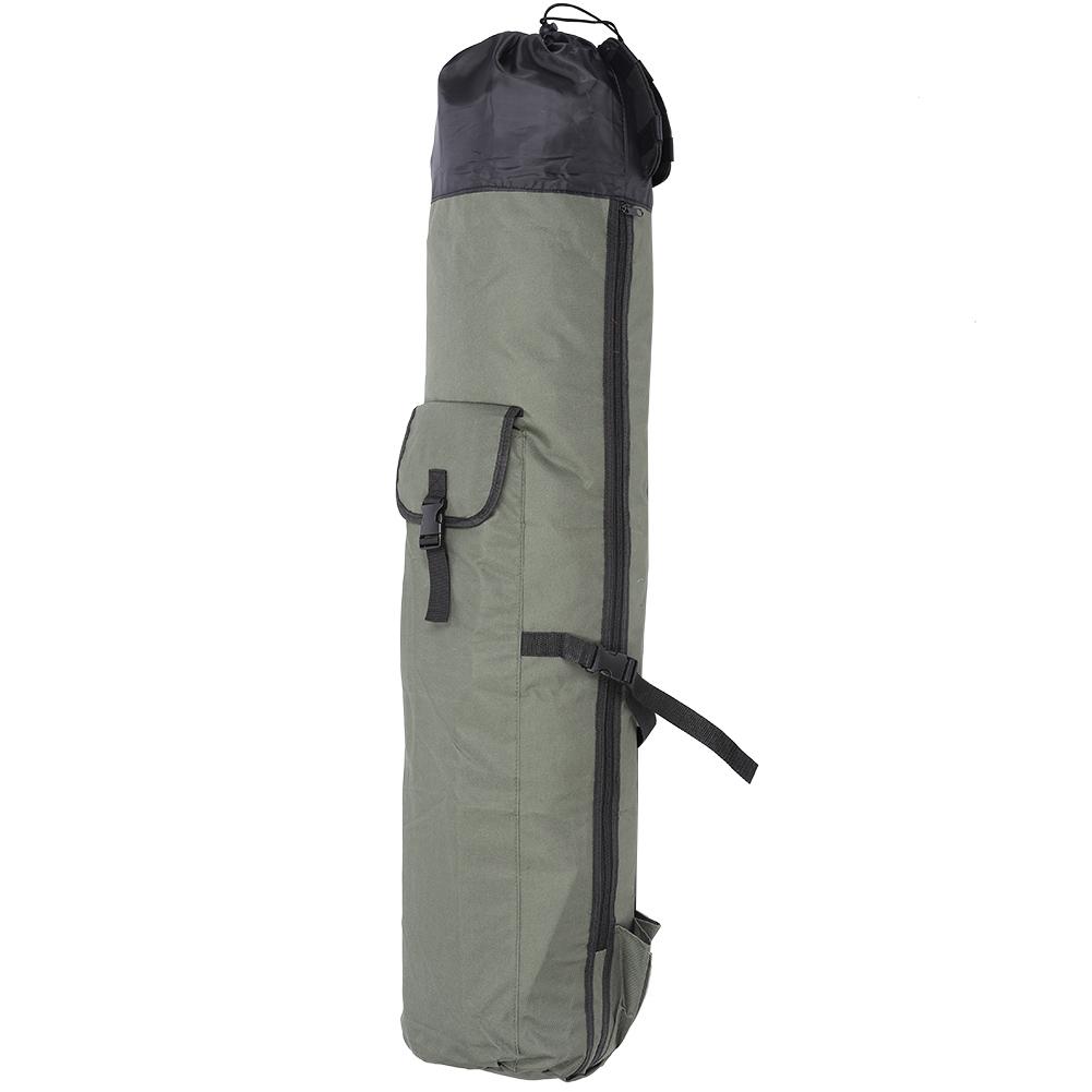 Large Capacity Nylon Fishing Rod Bag Fish Stick Reel Case Carrier Holder Storage Tackle Pouch Accessory(greenblack )