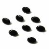 Black Onyx Faceted Oval Cabochon Lot, Natural Black Onyx Gemstone, Oval Faceted Flat Back Stone, Loose Gemstone for Jewelry Making