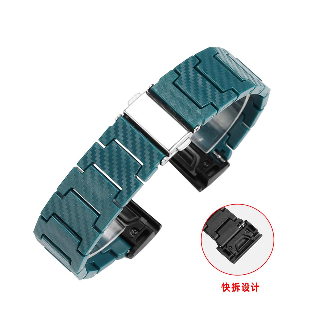 Plastband med kolfiber Mönster För Garmin Fenix 8 7x 5 6x Forerunner 955 965 Epix Pro Tactix 8 Smartklocka Band Herr 22 26mm