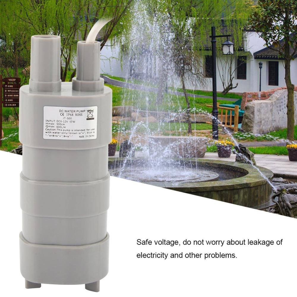 Compact Deep Well Pump Grey Small Water Pump Compact DC Water Pump Garden Irrigation