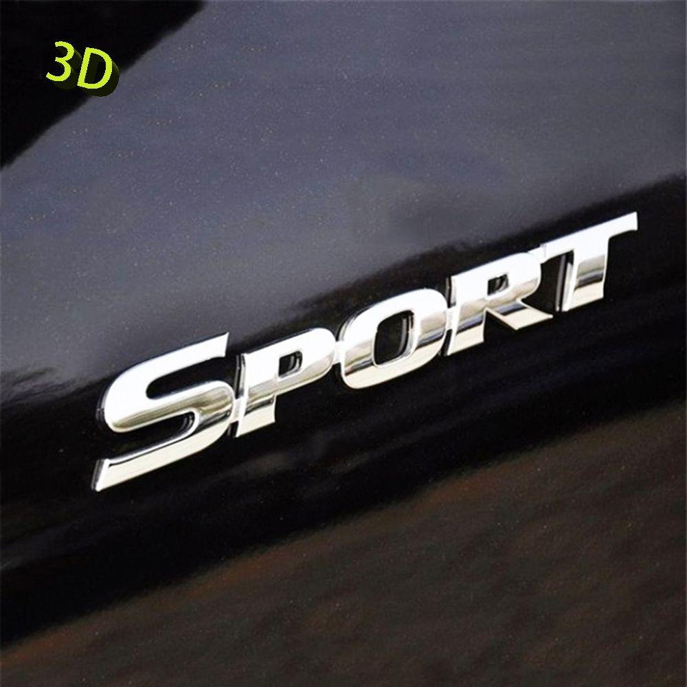 Auto Accessories Trunk Fender Emblem Badge SPORT 3D ABS Metal style Car Stickers