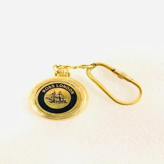 Lot of 50 Brass Compass Key Chains  Mini Compass Key Rings