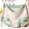 Plus Size Women's Summer Thin Print Non Mark High Waist Flat Angle Briefs