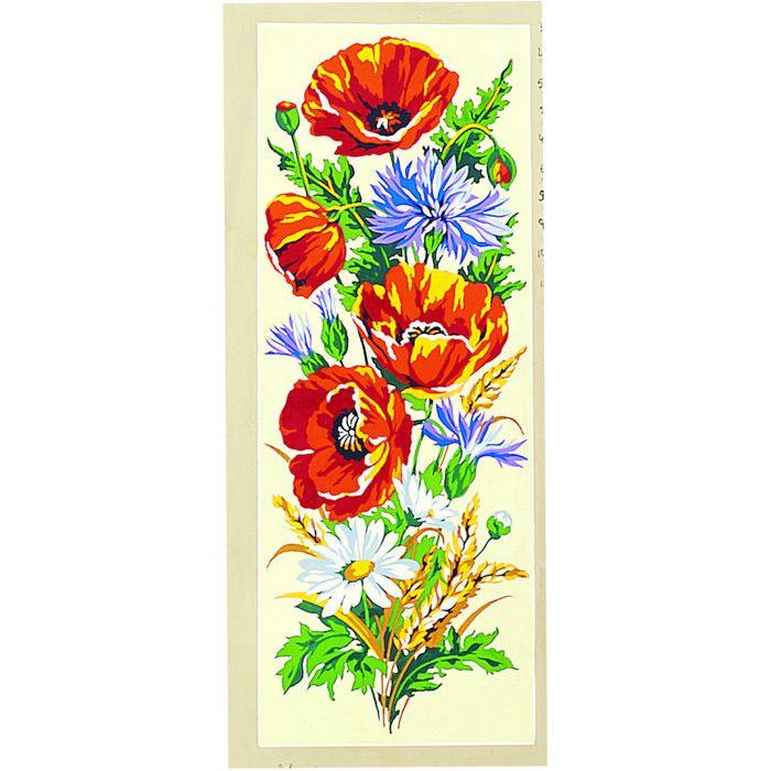 Antique Canvas Wildflowers 25x60cm