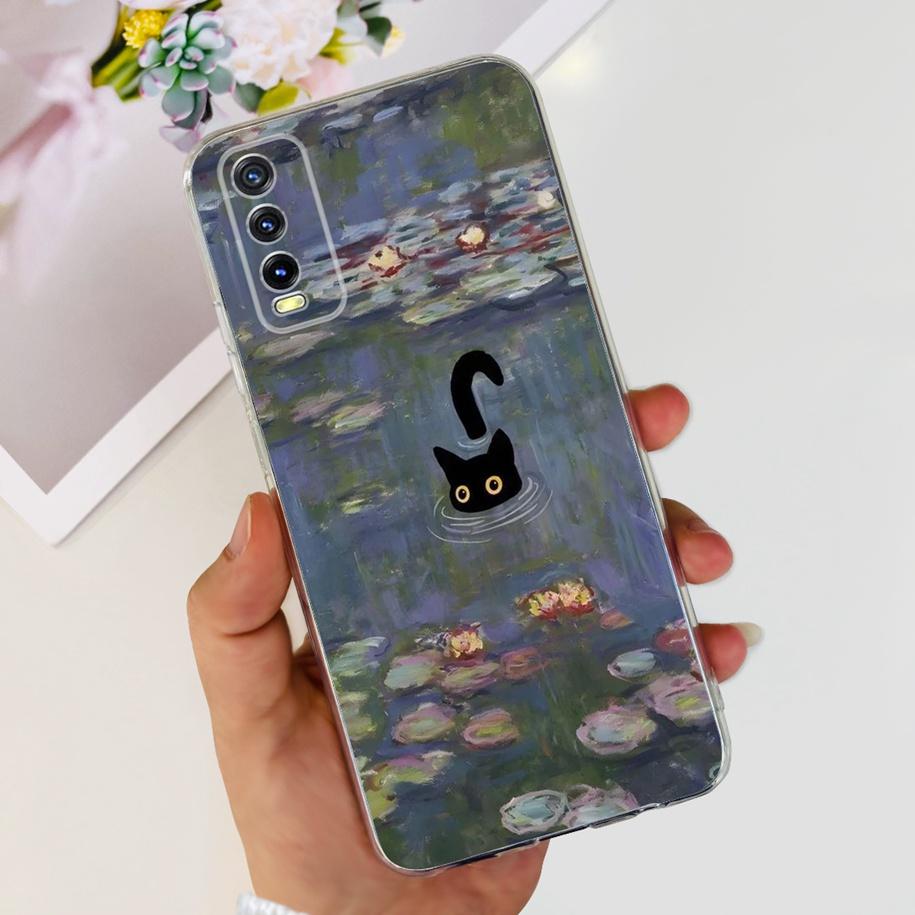 For Vivo Y11s Y12s Case V2028 V2026 V2033 Popular Flower Clear Silicon Back Cover For Vivo Y20 Y20i Y20s V2029 V2027 V2032 Funda