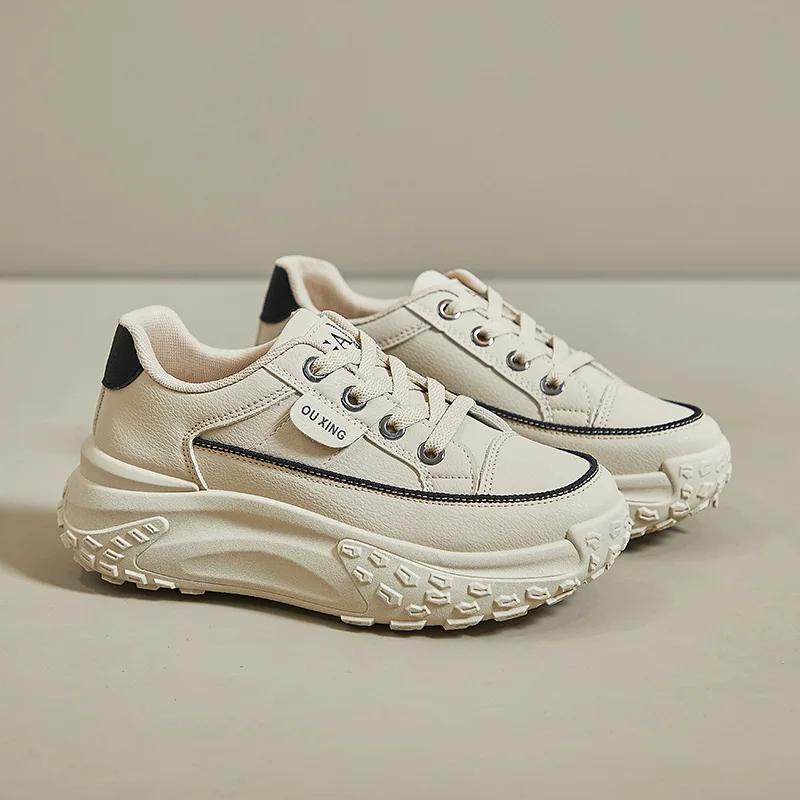 Casual Sneakers Versatile Fashion Designer Shoes High Quality Women The New Retro Women Shoes Spring Platform Shoe