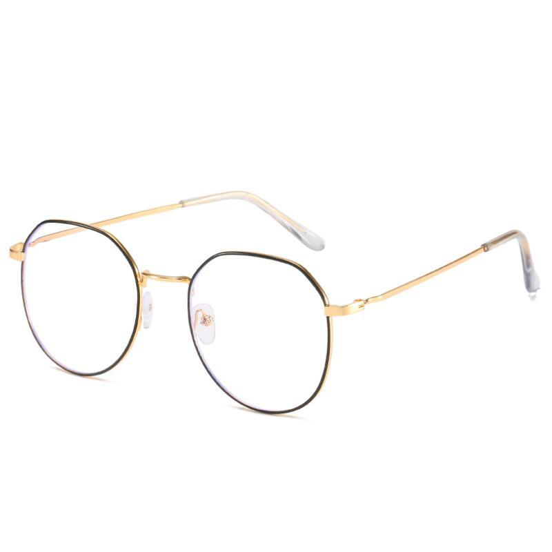 Anti Blue Rays Polygon Nearsighted Eyeglasses Metal Myopic Lens Cat Eye Photochromic Prescription Eyewear 0 -0.5 -1.0 To -6