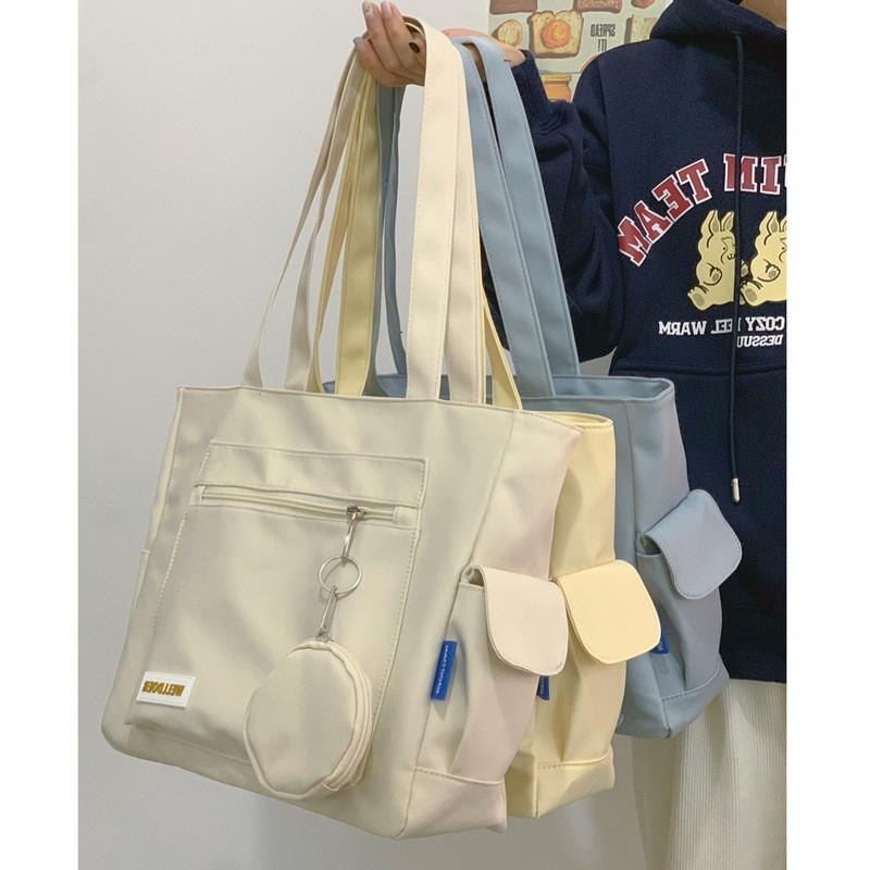 Nylon Tote Bag For Women With Large Capacity And Zipper Closure For Daily Use