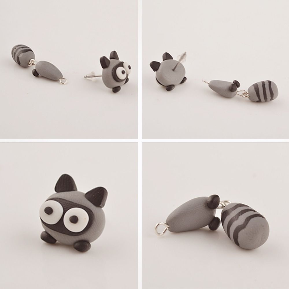 Soft Clay Carrot Temperament 3D Animal Earring Cartoon Stud Earrings Women Jewelry Korean  Earrings