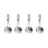 4PCS Windproof Crystal Tablecloth Weights With Metal Clip Heavy Duty Glass Table Cover Pendant Shining Decorative
