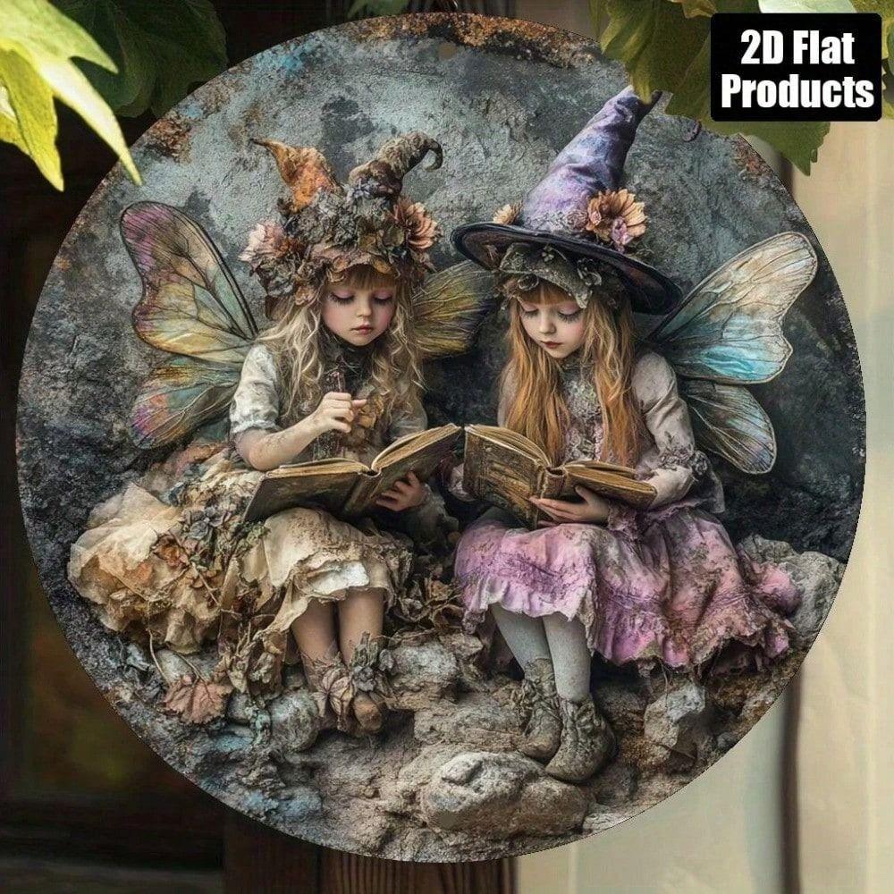 Vintage Metal Wall Art Fairy Poster Valentine Home Decor