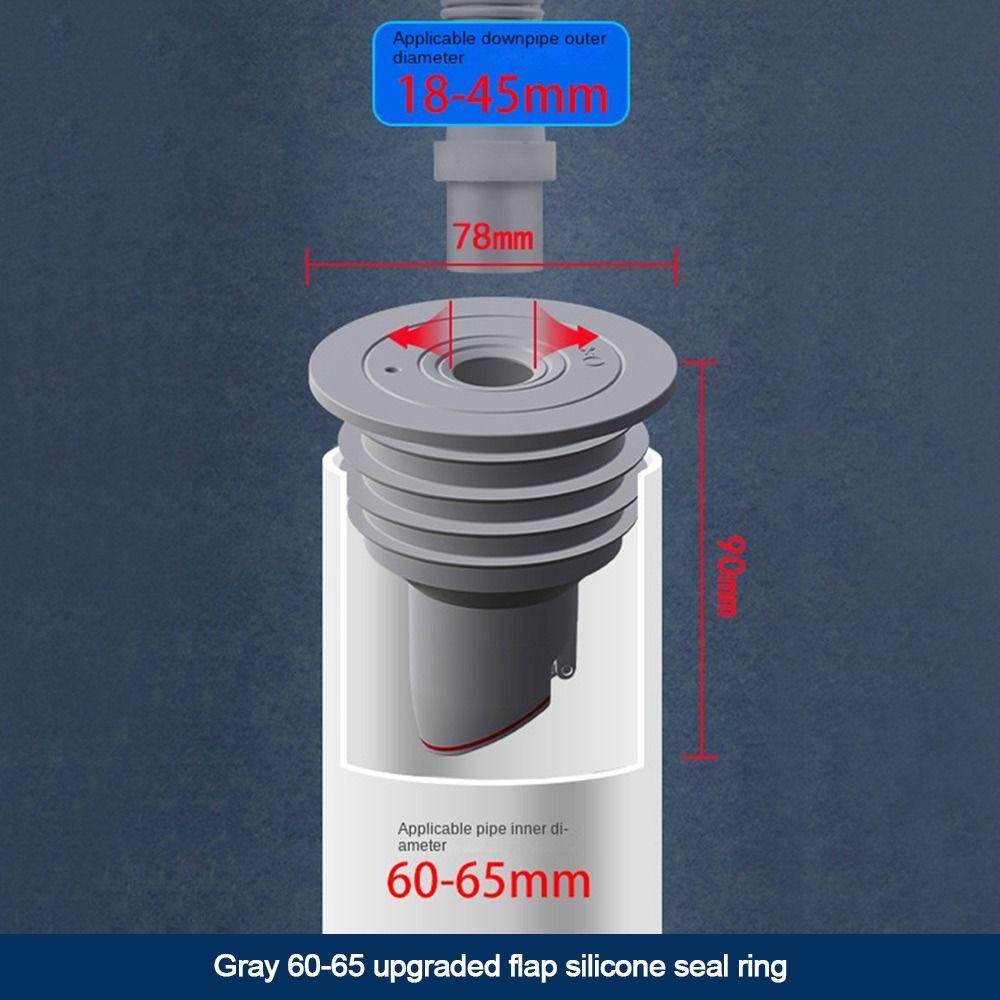 Drainer Stopper One Way Valve Anti Odor Floor Drain Pipe Sealing Ring Water Pipe Plug Drain Cover