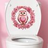 Valentinstag Herzförmige Girlande Eule Badezimmer Toilette und Heimverschönerungsaufkleber
