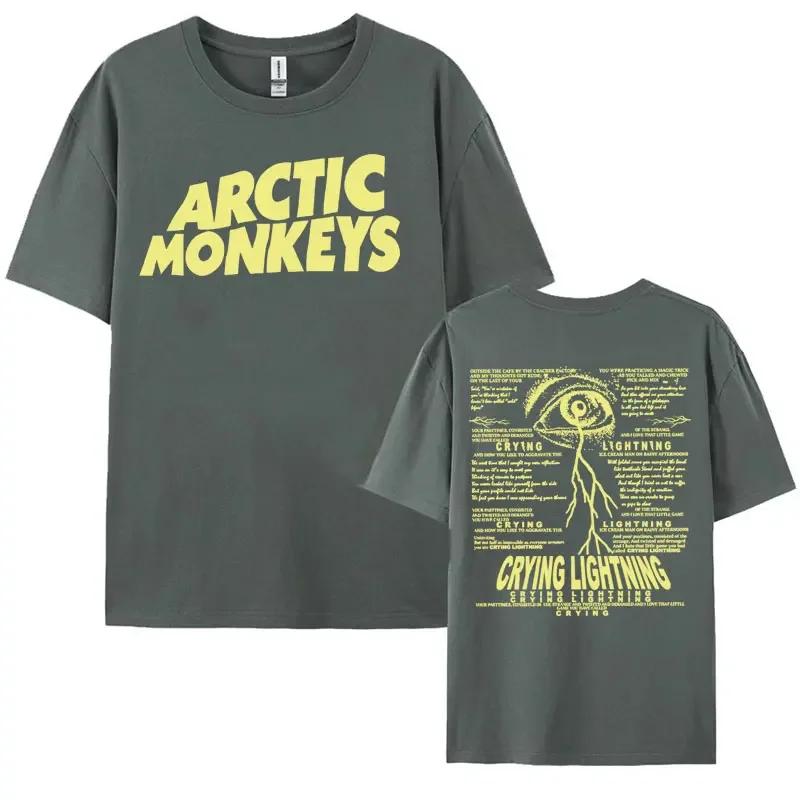 Rock Arctic Monkeys Crying Lightning Tişörtler Erkek Kadın Giyim Moda Hip Hop Tişört Erkek Günlük Pamuk Kısa Kollu Tişört