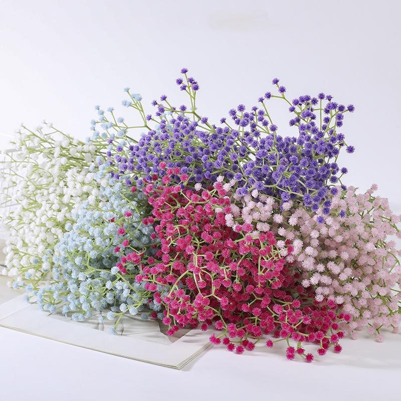 1/3 st 90 Huvuden Konstgjorda Blommor Bukett Full Himmel Stjärnor Falska Blommor Fester Brudar Heminredning Bröllop Dekorativ Falsk Växt