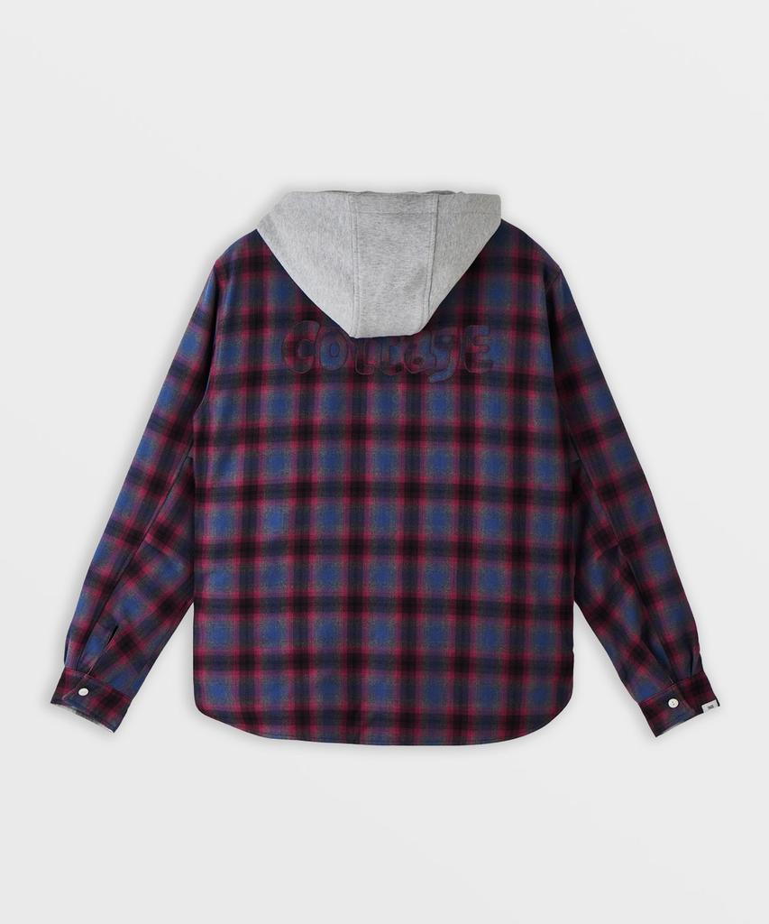 SAFARISPOT Cottage Reversible Hoodie Shirt Jacket (Black/Purple)