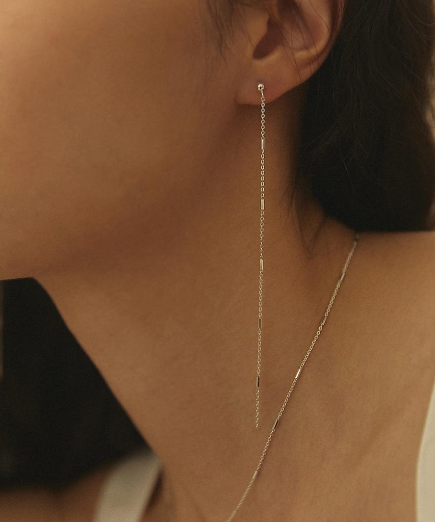 Dmoment Anemone Drop Silver Earrings (925 Silver)