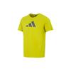 Ανδρικό T-shirt με Στρογγυλή Λαιμόκοψη και Εκτύπωση Λογότυπου με Γράμματα Κίτρινο HE9938