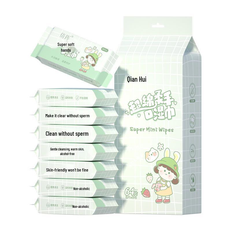 Portable Mini Wet Wipes: Student & Baby-Safe Clean for Hands and Mouth