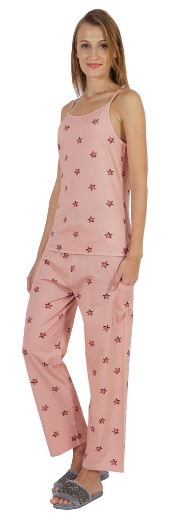 Inkmeso Women  Sexy Nightwear Pj set with  adjustable Spaghetti strap Sleepwear  Pajama