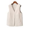Gilet en laine d'agneau composite en fourrure composite pour femme, polaire granulaire intégrée, gilet en polaire de tonte de mouton