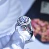 S925 Sterling ezüst 3 karátos vs1 moissanite ékszergyűrű női esküvői ezüst 925 ékszer moissanite születési köves gyűrűk anell doboz
