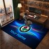 Blackburn Rovers FC Custom Crystal Velvet Rug, Personalized Name Text Print, Football Logo Soft Non‑Slip Floor Mat Home Decor Gift