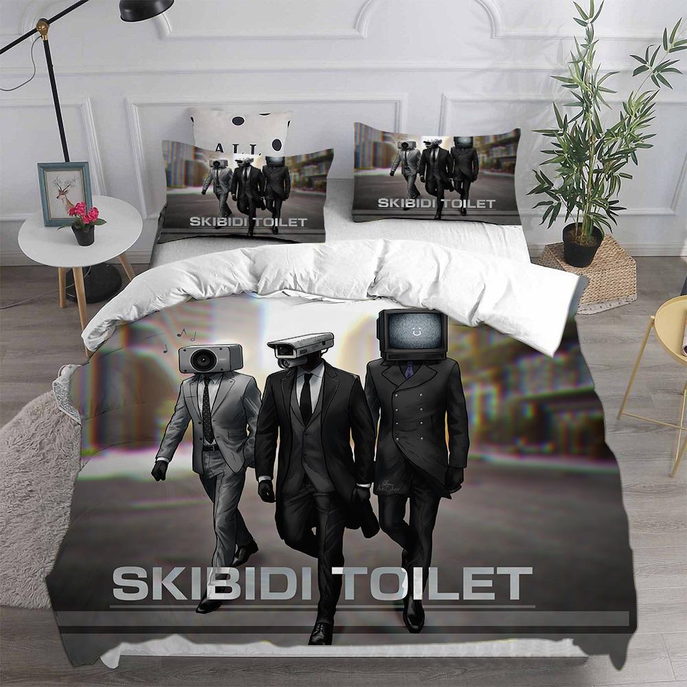 3D Printing Bedroom Decoration Game Skibidi Toilet Arale Comforter Bedding Sets Gamer Quilt Cover Duvet Cover Sets Kids Adults