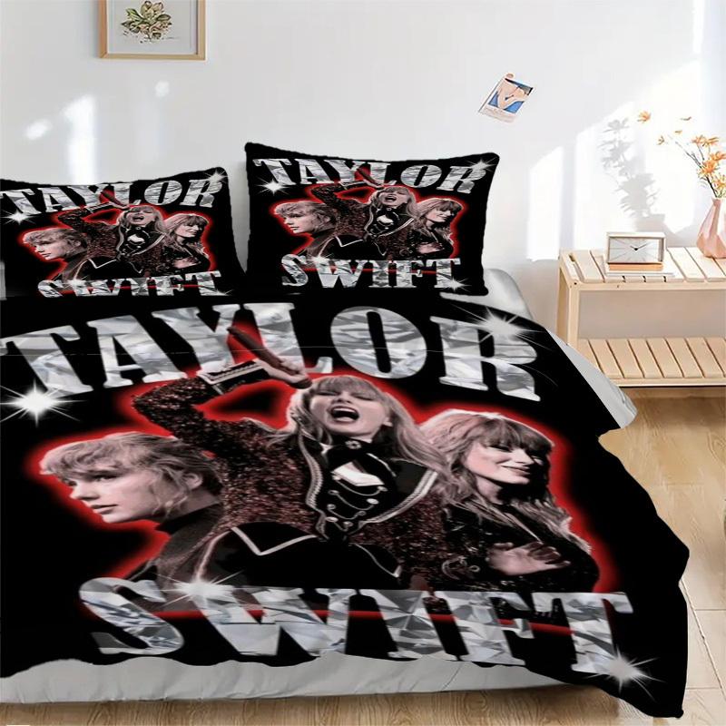 3pcs Taylor Swift Duvet Cover Set,  Includes 1 Duvet Cover and 1/2 Pillowcases (No Insert) Yy251104230