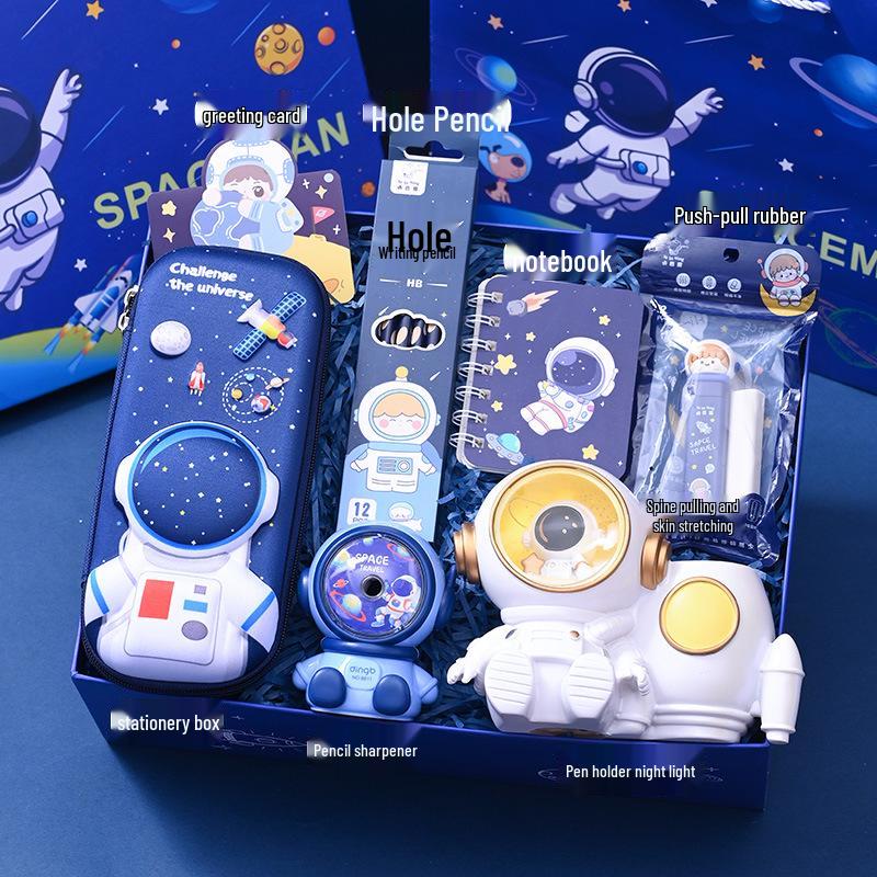 Kindertag Astronauten-Schreibwaren-Geschenkbox für 10-jährige Jungen - Überraschungs-Geburtstags- & Einschulungsgeschenk