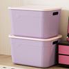 Aufbewahrungsbox mit Griff und Deckel Organizer Platzsparend Stapelbarer Behälter für Küche Schlafzimmer Wohnheim