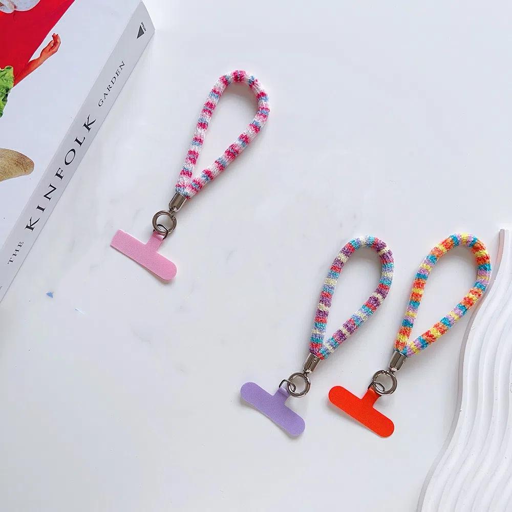 Autumn And Winter New For Mobile Phone Lanyard Colorful Camera Loss Dopamine Wristband Rope Water Cup Bag Short