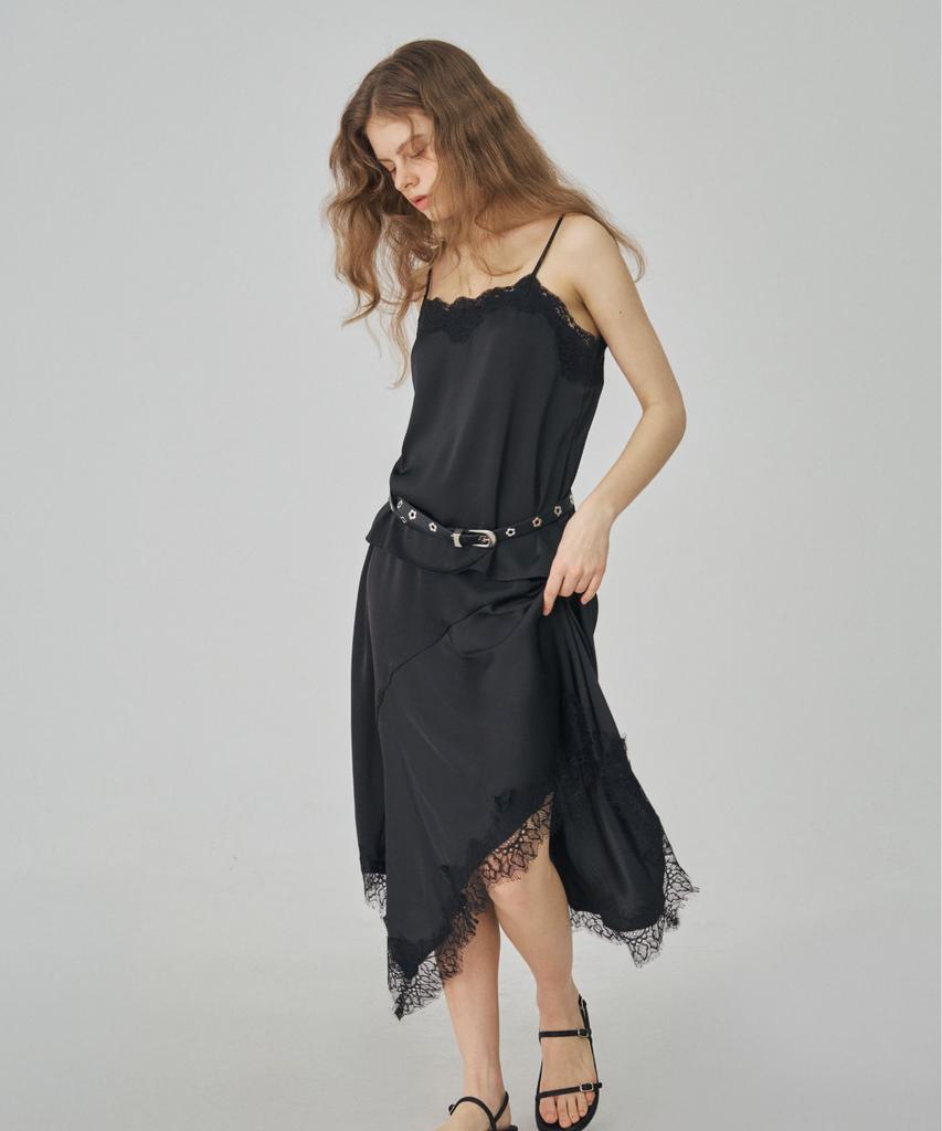 Merci And S Lace Trimmed Satin Skirt_Mc5Srf8