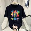 Heren T-shirt met korte mouwen Heren Trend Casual Koreaanse Versie Katoen Ronde Hals Bedrukt T-shirt met korte mouwen