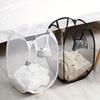 Foldable Laundry Basket Large Capacity Dirty Clothes Hamper Mesh Washing Bin Portable Clothes Storage Organizer Bedroom Bathroom