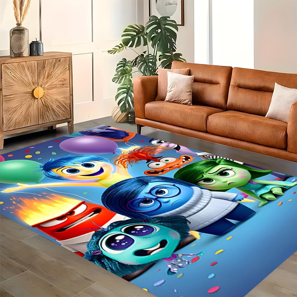 Tapis Aventure des Émotions Inside Out pour Salon, Chambre à Coucher, Bureau, Décoration de Couloir, Parfait pour la Décoration de la Maison ou les Cadeaux de Fête
