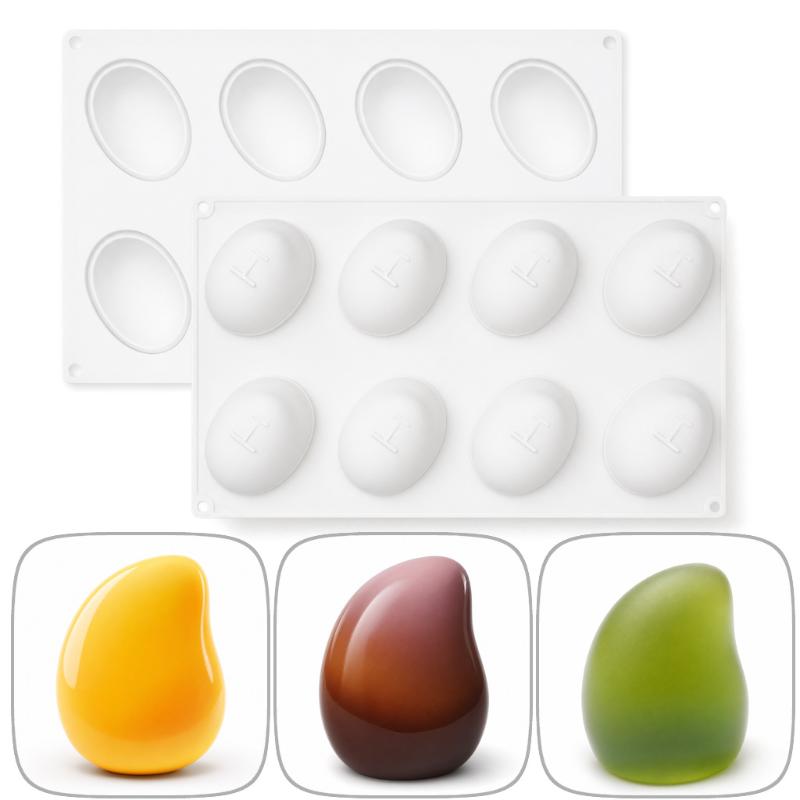 Moule en Silicone Sans BPA Forme Mangue Poire pour Cuisson Sûre Desserts Mousse