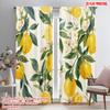 2pcs,2D Plane Printing Light Filtering Curtains Lemon Delight Versatile 100% Polyester (without Rod) Gifts Ldeal for Bedroom,