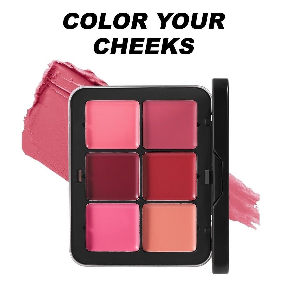 12-color Blusher Concealer Palette Matte Finish Multi-purpose Contour Cream Palette Contour Shadow Long-lasting Makeup Palette
