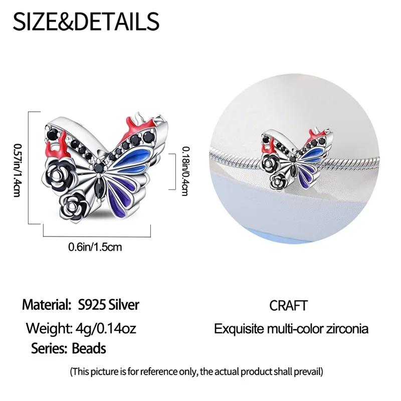 Copper Metal Purple Series Crystal Castle Bear Trojan Pendant Bead Component Dark Night Butterfly Bead Components Charm Bead Components Compatible